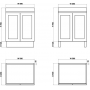 Mia 600 Matte White Free Standing Vanities Cabinet Only